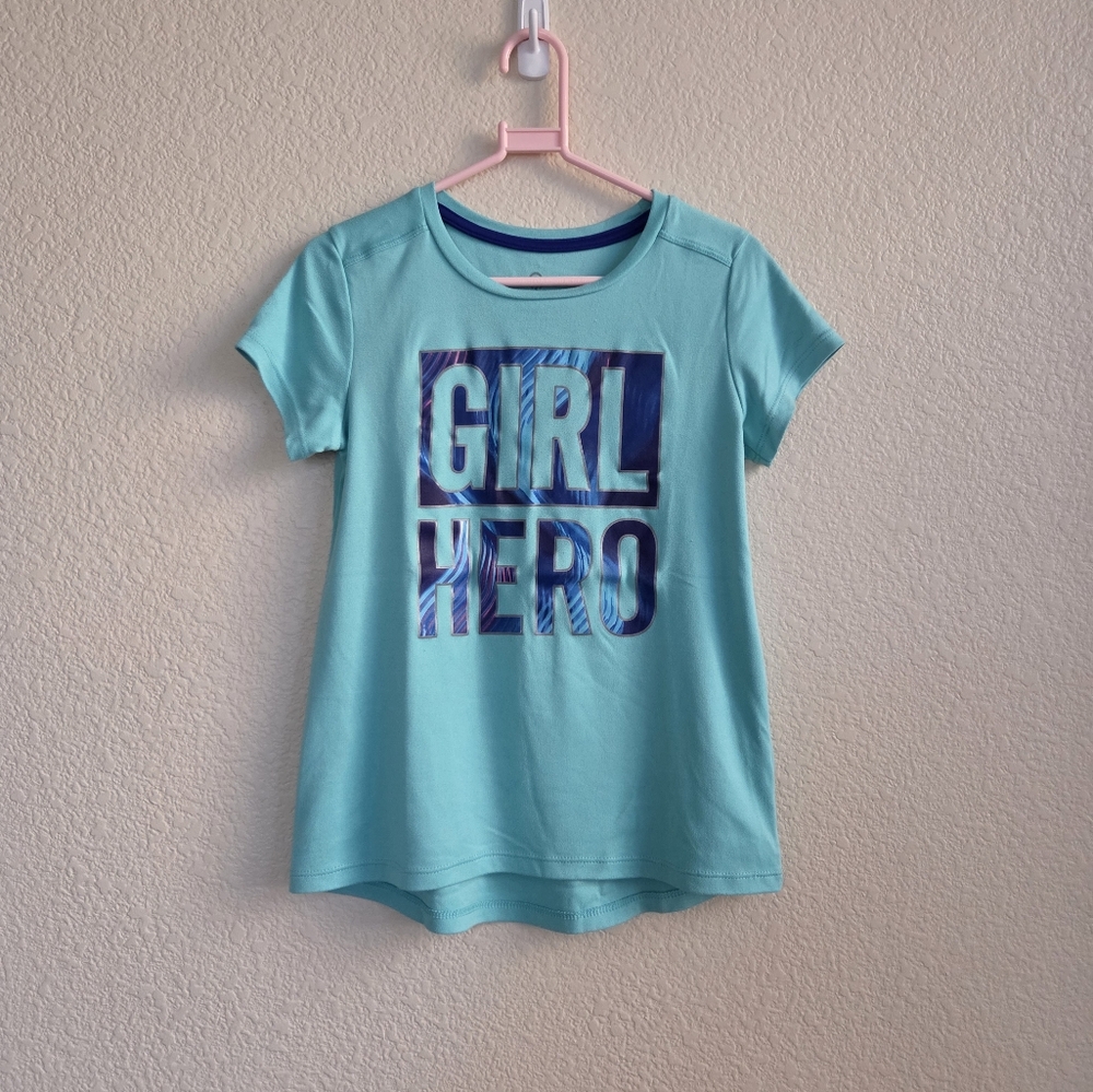 Champion Aqua Blue Girl Hero Tee